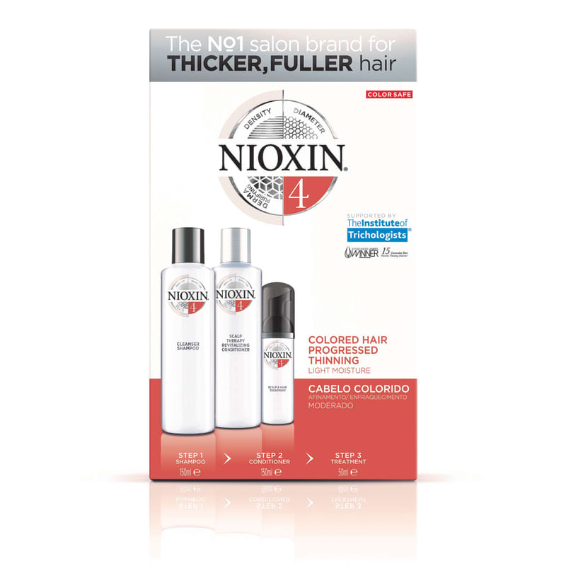 Nioxin Sistema 4 - Kit de Tratamento Trial - Pequeno (3 Produtos)